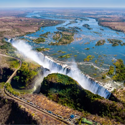 Victoria Falls between Zambia and Zimbabwe