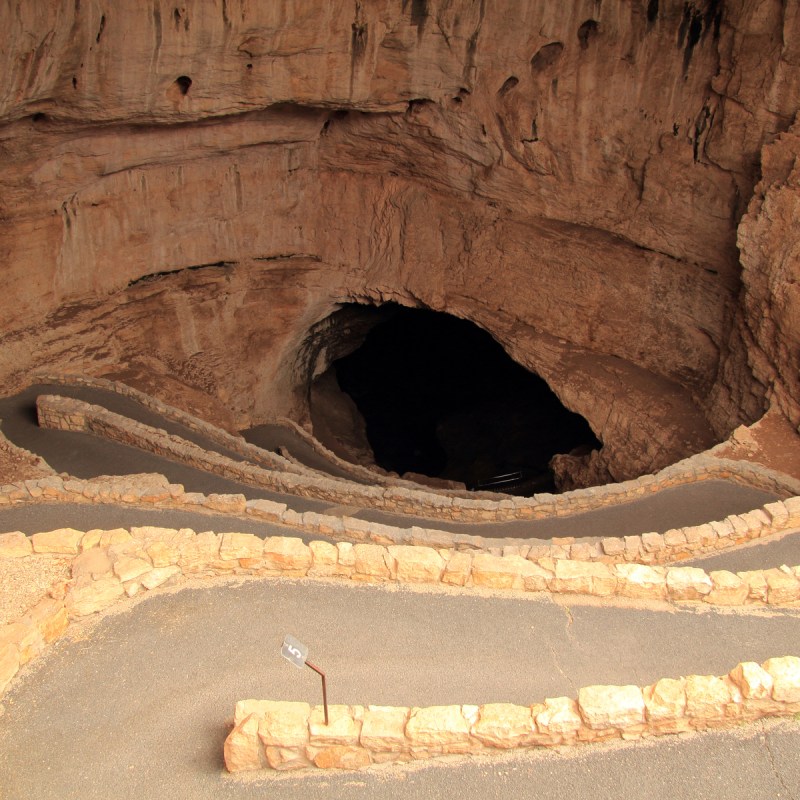 Entrance to the Carlsbad Caverns, Carlsbad Caverns National Park, New Mexico.