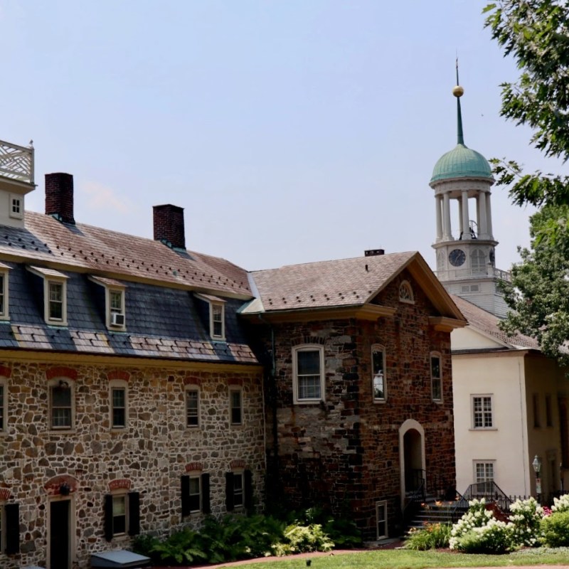 Moravian Sites in Bethlehem, Central Moravian Church in Background