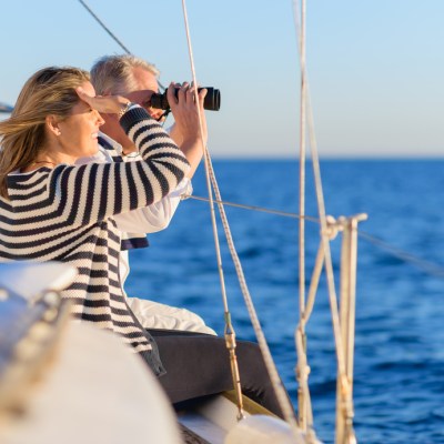 older couple on boat