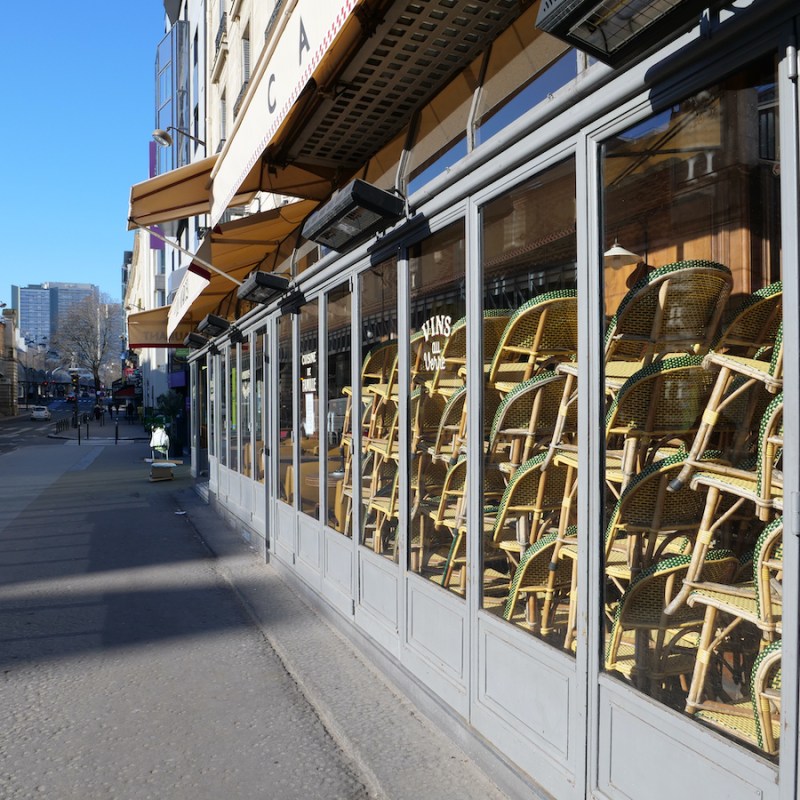 A closed restaurant in France.