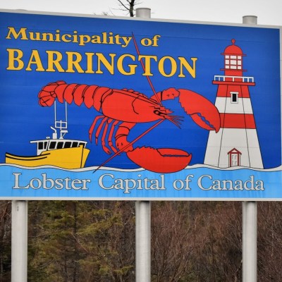 Barrington Canada's Lobster Capital, Sign.