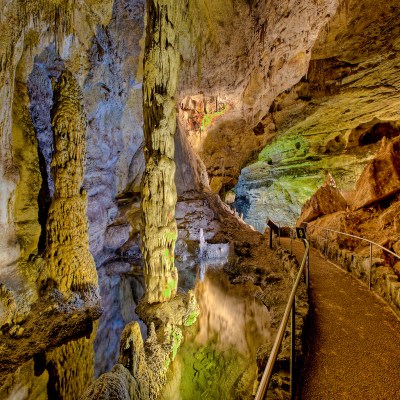 Inside a chamber of Carlsbad Caverns