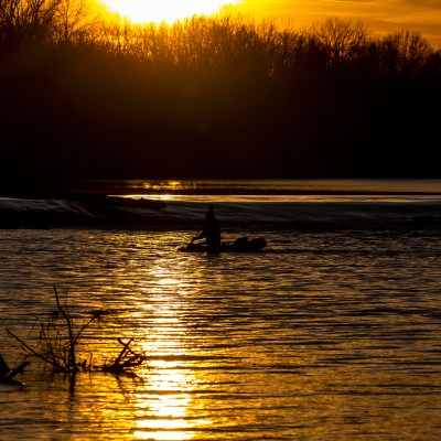Kayaking on the Missouri River