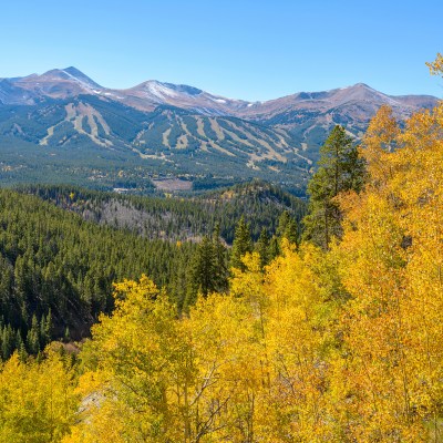 Autumn in Breckenridge - An autumn view of ski slopes of Breckenridge, Colorado, USA.