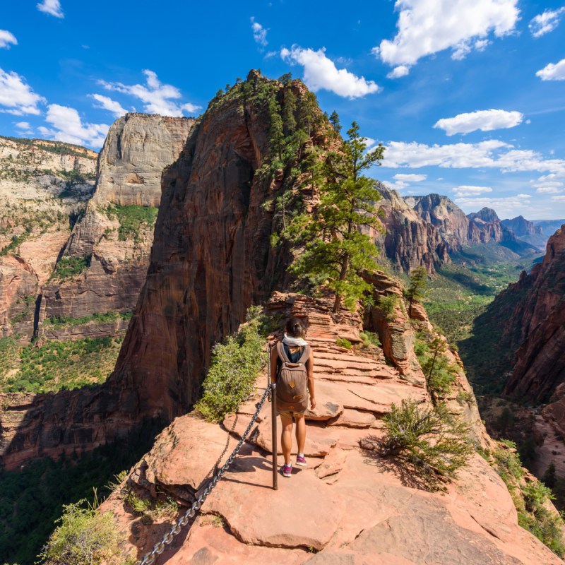 Chained section, Angels Landing, Zion National Park.