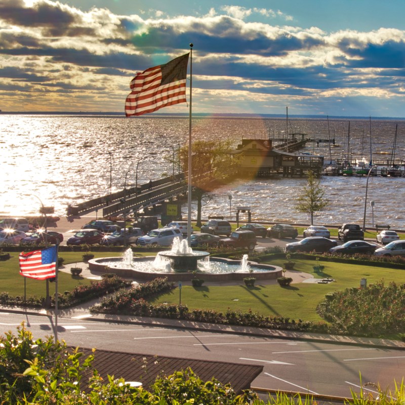 Evening in Fairhope, Alabama.