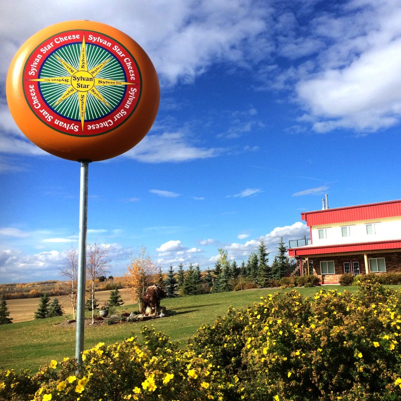 Sylvan Star Cheese sign and factory, Alberta, Canada.