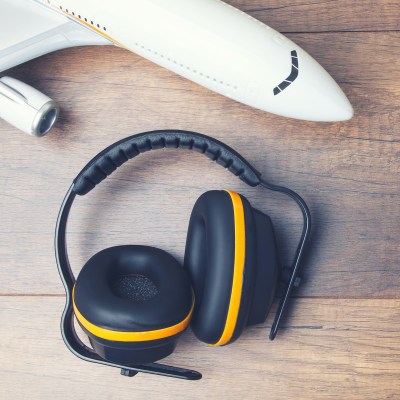 Hearing protection and plane