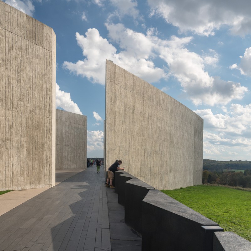 Visitor Center and viewing platform at the 911 memorial for Flight 93