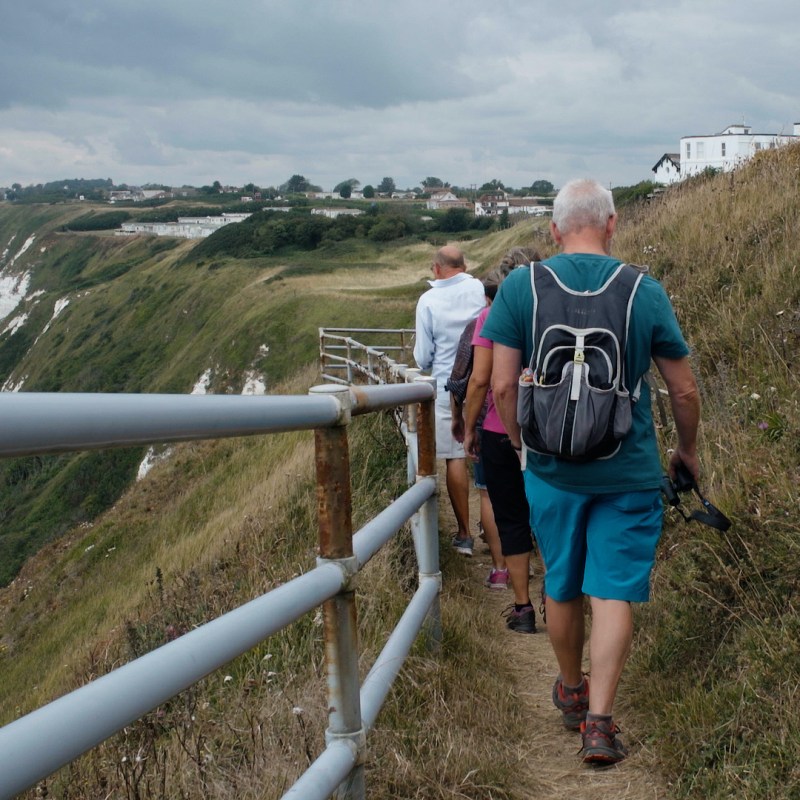 Walking tour in Dover, England.