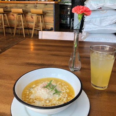 Esquites (street corn) at ELEMI in El Paso, Texas.