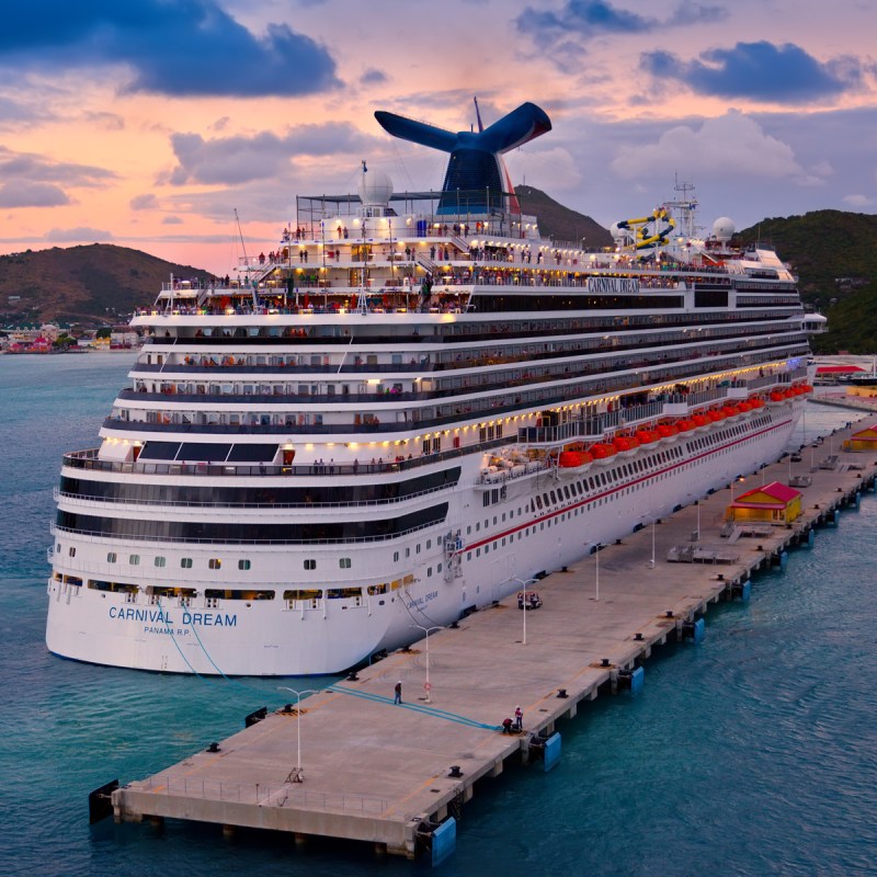 Carnival Cruise Line Docked at Port