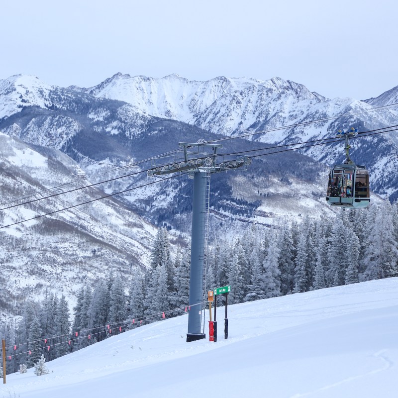 Ski gondola at Vail Mountain Resort