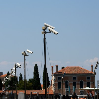 Surveillance cameras in Venice, Italy