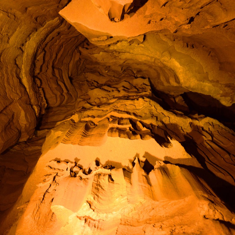 Mammoth Cave National Park interior, Kentucky, USA. This national park is also UNESCO World Heritage Site since 1981.