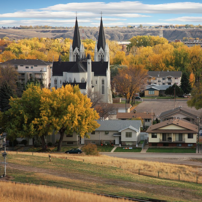 City of Medicine Hat, Alberta, Canada in Autumn