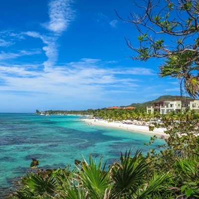 A beach on Roatan Island, Honduras