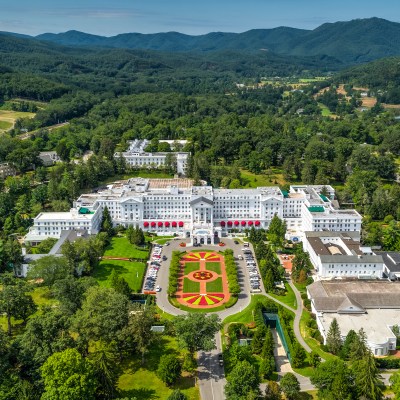 Aerial shot of the Greenbrier Resort