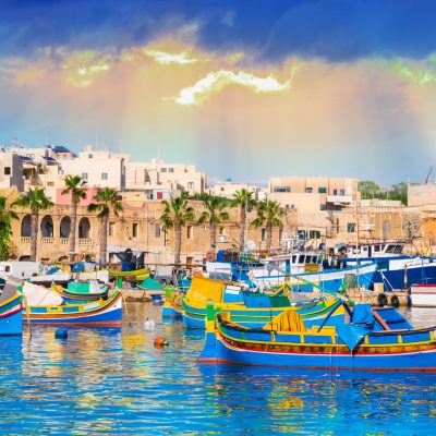 Marsaxlokk Village Harbor in Malta