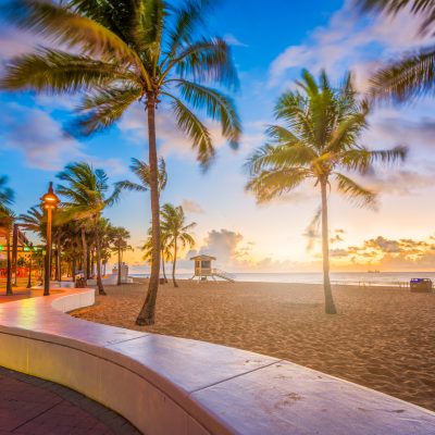 Fort Lauderdale Beach, Florida at dawn