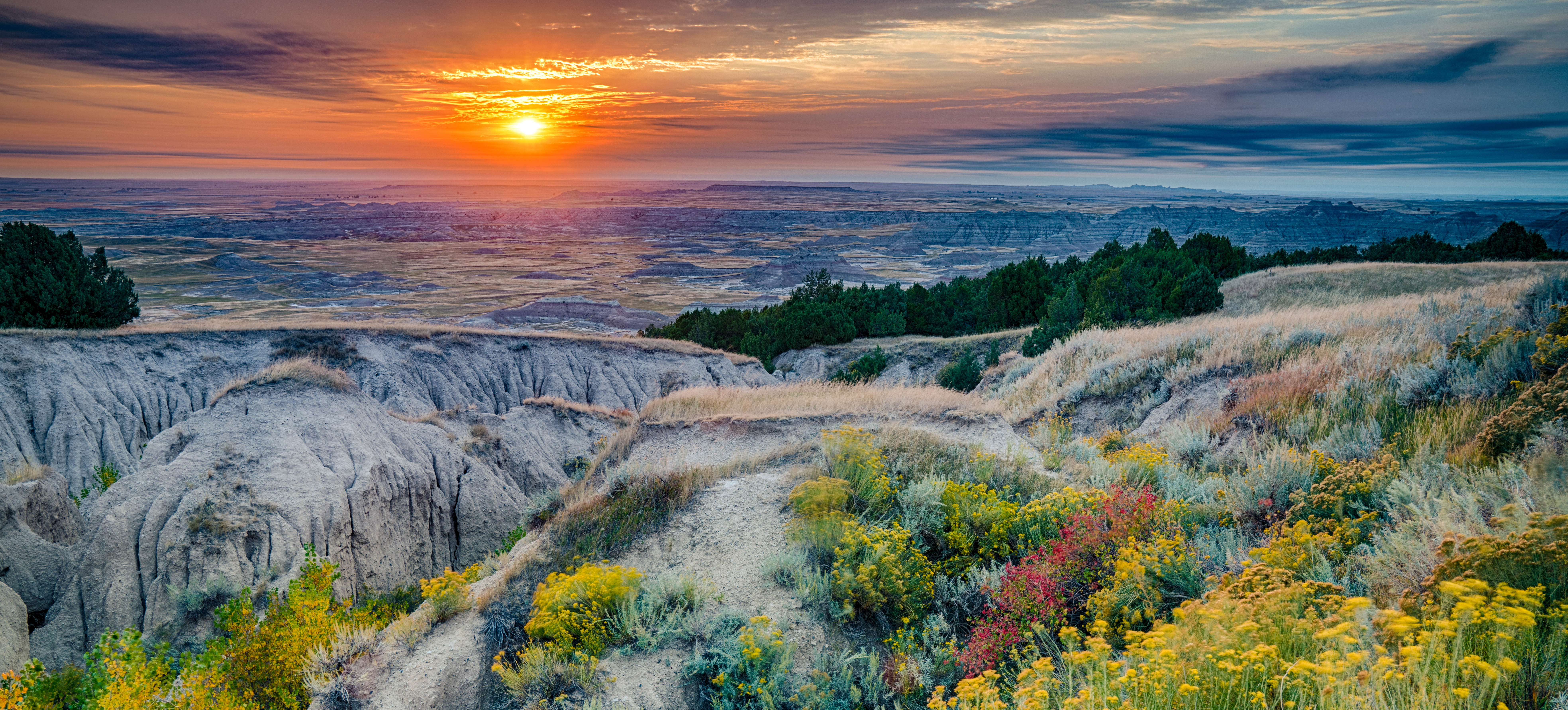 Sunrise over Badlands National Park, South Dakota