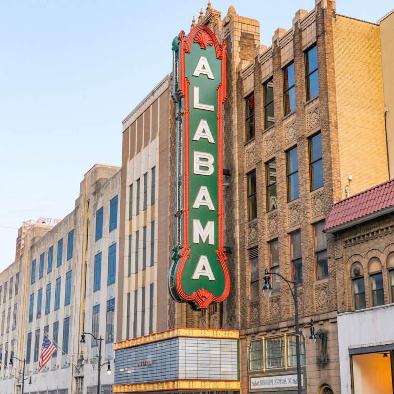 Alabama Theater sign in Birmingham