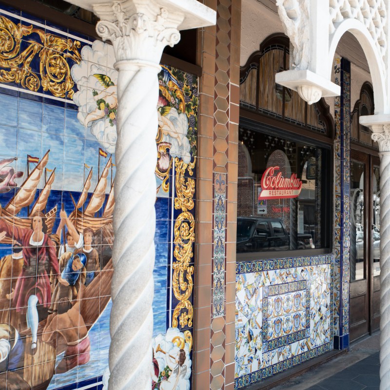 Front entrance to Columbia Restaurant in Tampa