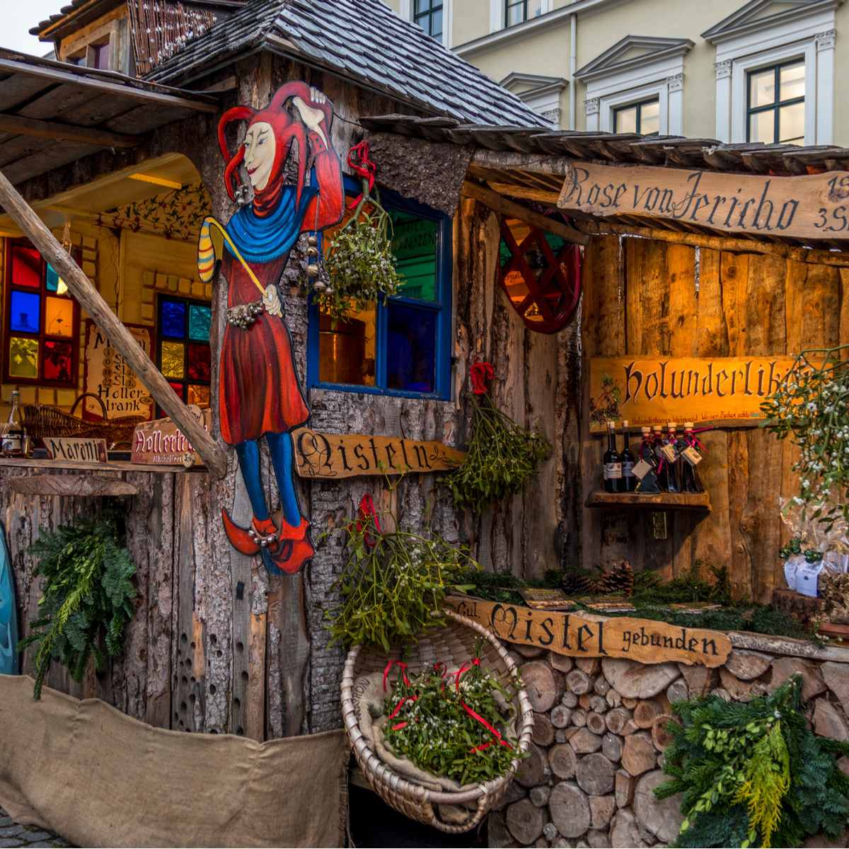 Medieval Christmas Market at Wittelsbacher Platz in Munich, Bavaria, Germany