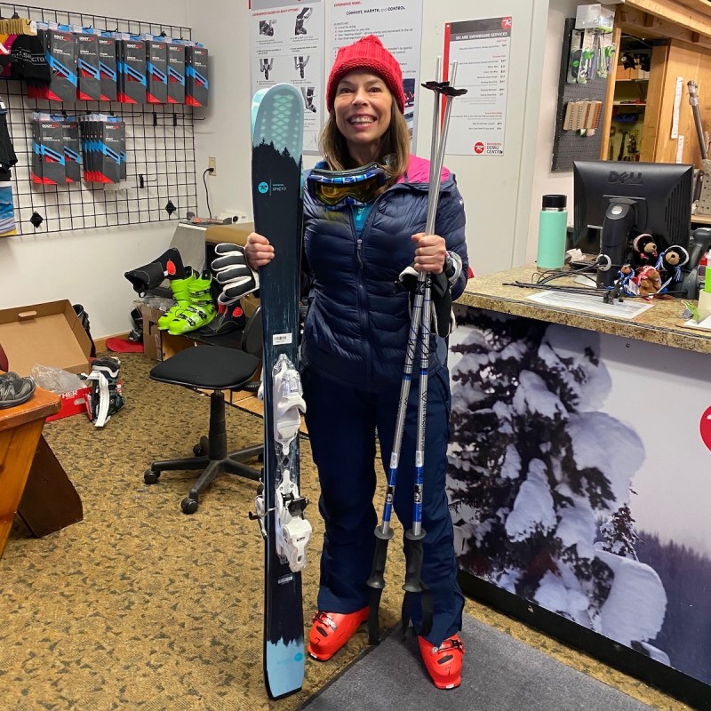 Heide Brandes at the ski school.