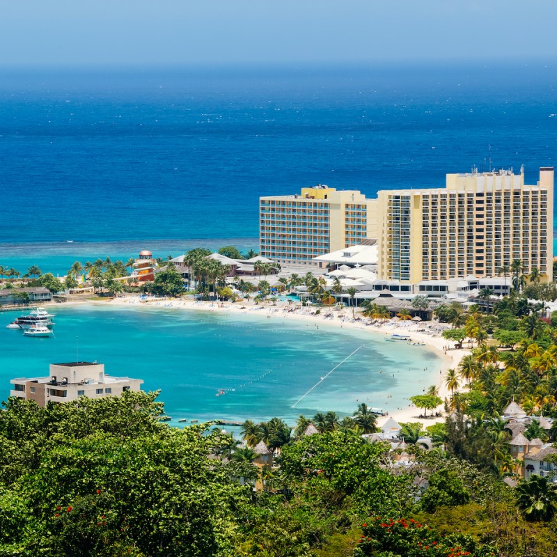 The beach of Ocho Rios, Jamaica