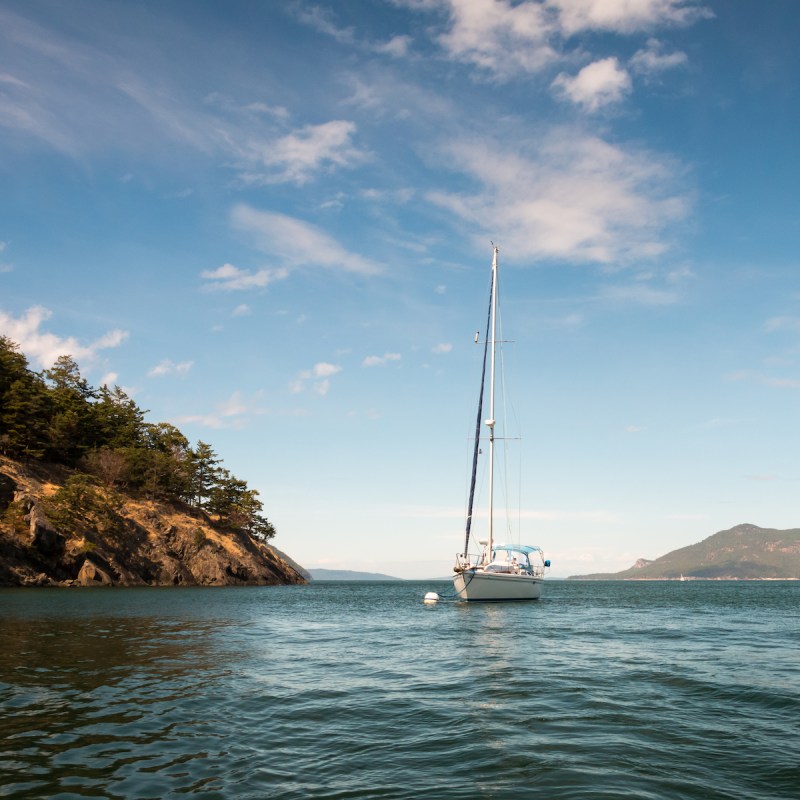 Vessel anchored at San Juan Islands