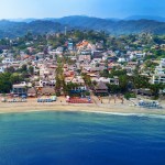 Aerial view of Sayulita, Mexico