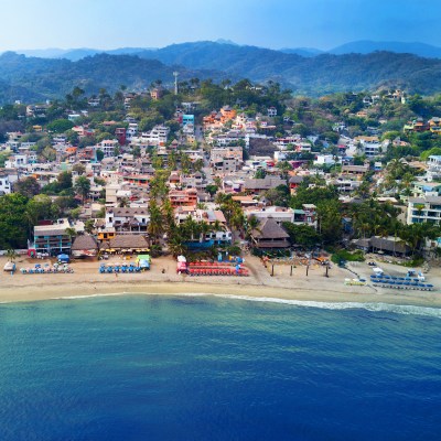 Aerial view of Sayulita, Mexico