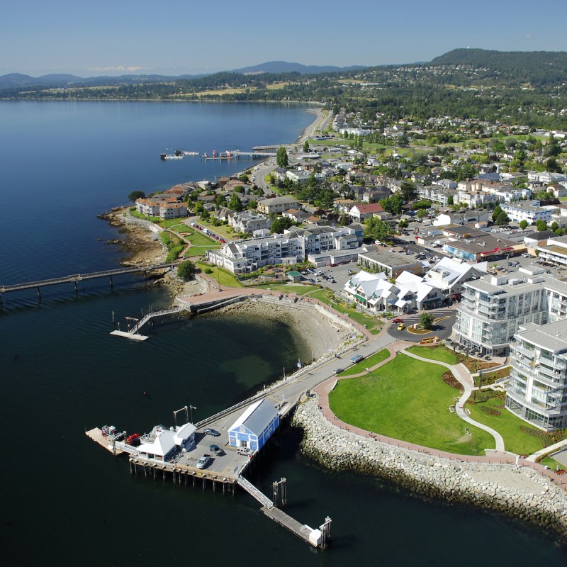 Aerial view of Sidney, British Columbia
