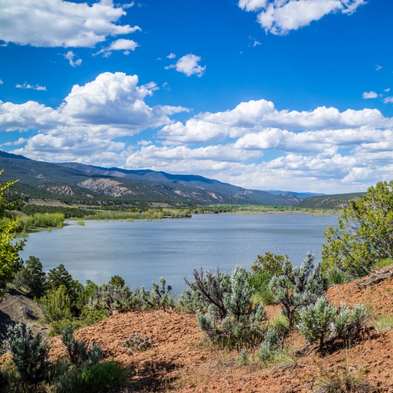 A beautiful lake park in Cortez, Colorado.