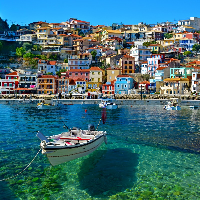 Bay in Parga, Epirus, Greece.