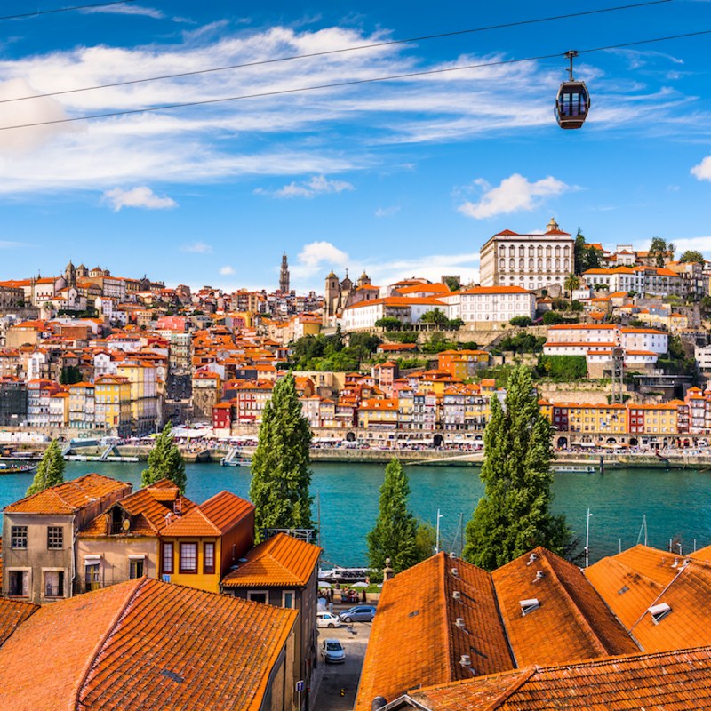 Porto, Portugal old town on the Douro River.