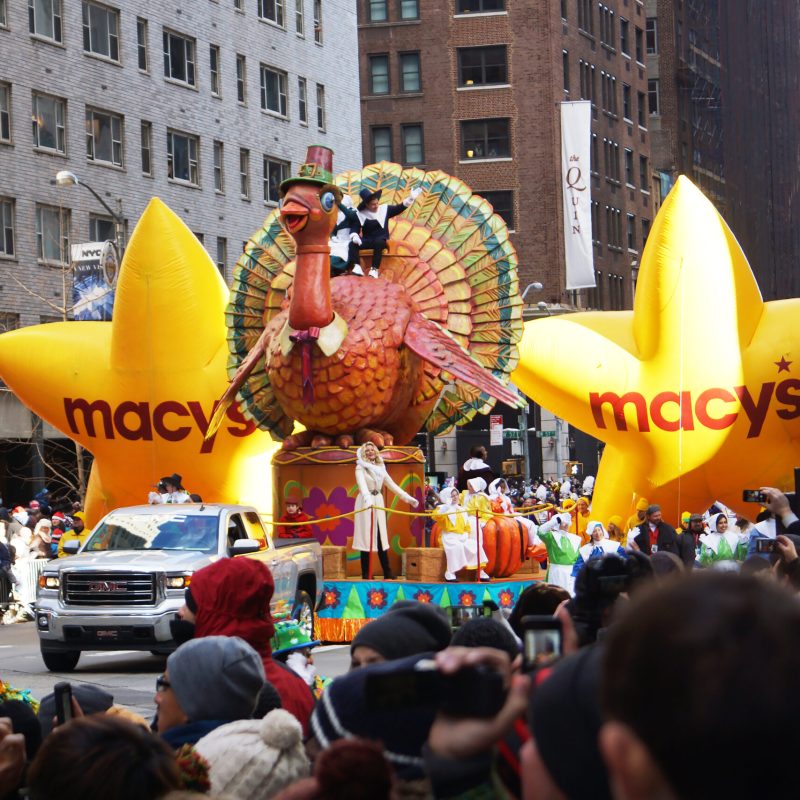 Macy's Thanksgiving Day parade turkey float in New York