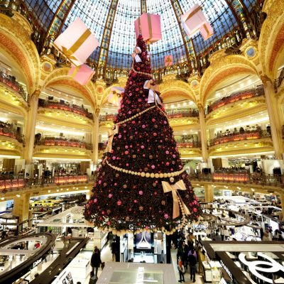 The Christmas tree at Galeries Lafayette in Paris