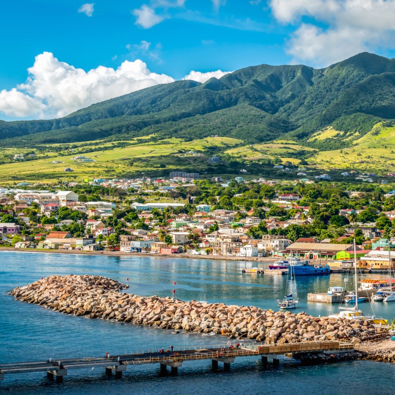 The coast of St. Kitts.