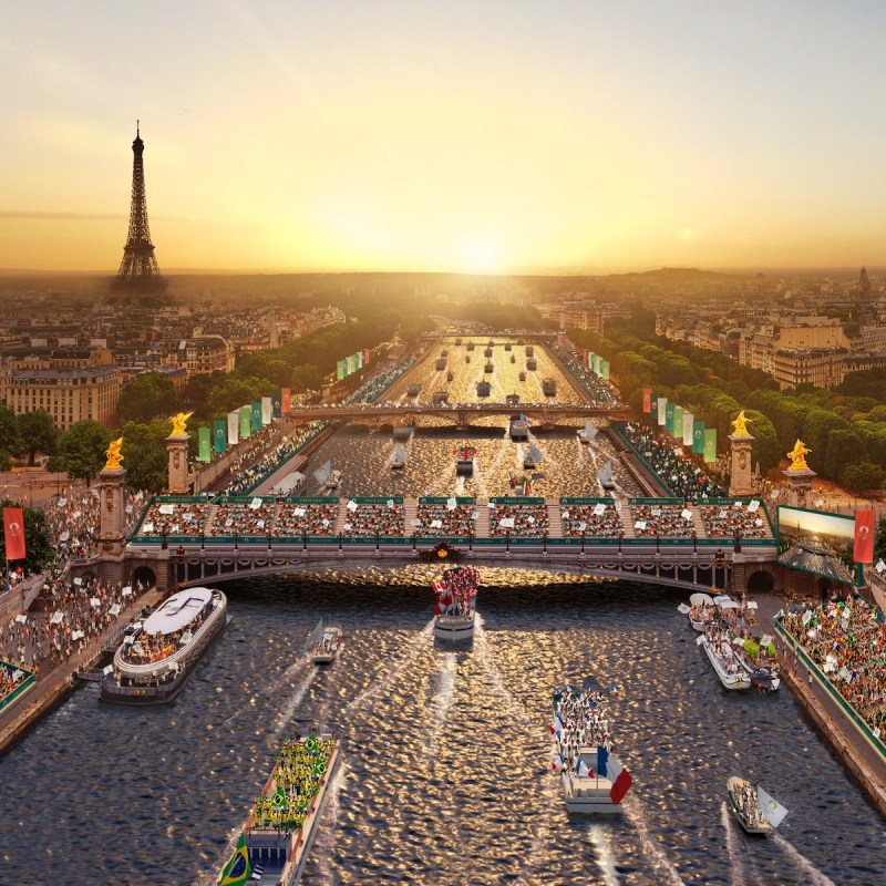 Artist's rendering of the Paris 2024 Olympics