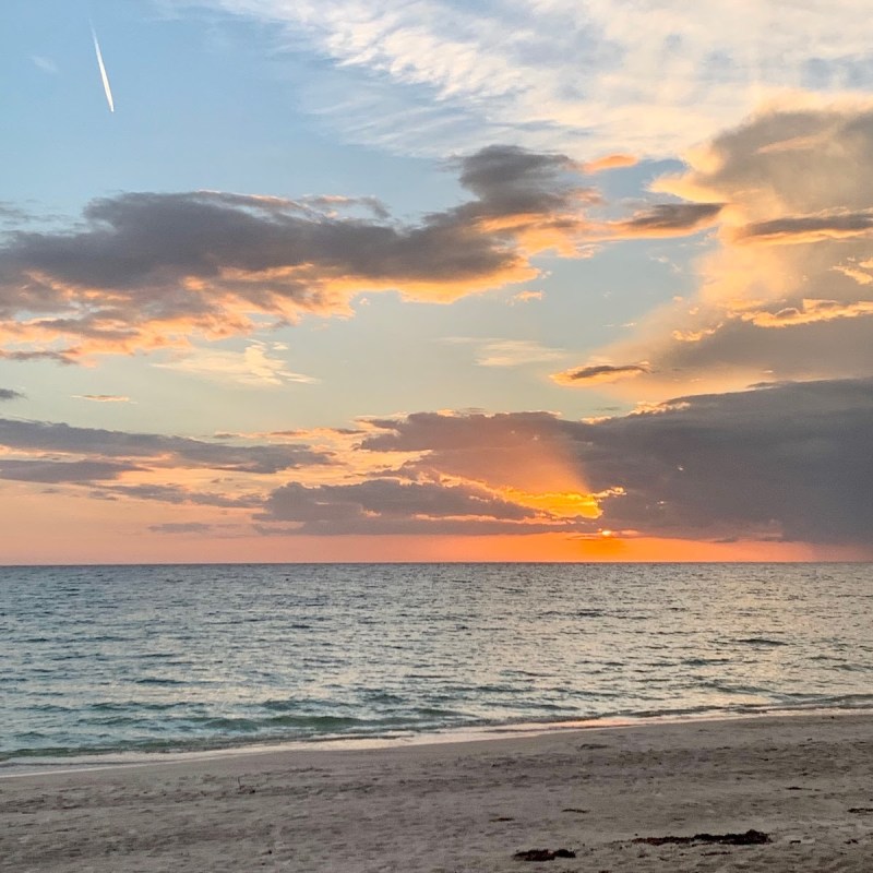 Anna Maria Island sunset from beach in Florida