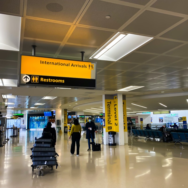 International arrivals in Newark