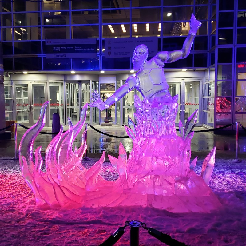 Ice sculpture at Winterlude in Canada