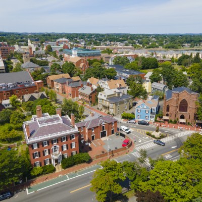 Aerial view of Salem, Massachusetts.