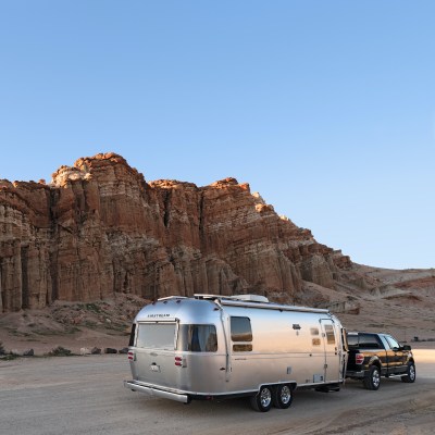 Airstream trailer in Red Rock Canyon State Park