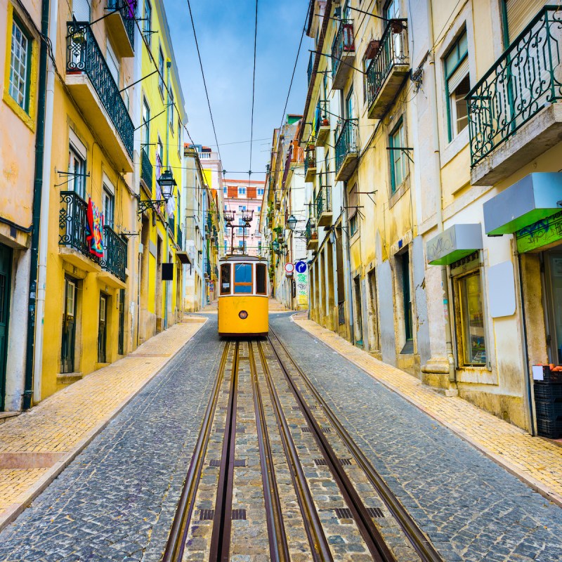 Streetcar in Lisbon, Portugal