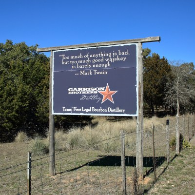 Garrison Brothers Distillery sign