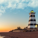 West Point Lighthouse at Sunset (Prince Edward Island, Canada).